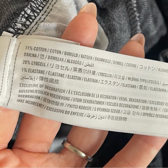 Abercrombie Paperbag Mom Jeans Washed Black Size 28 90s y2k Denim Tapered Leg - Picture 9 of 9